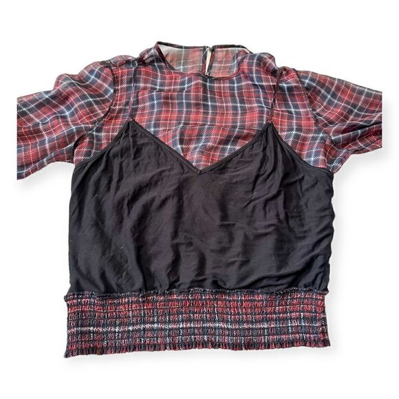 CAMI NYC  Robyn Chiffon Top in Tartan, Size M, Silk, New with tag - Picture 10 of 15